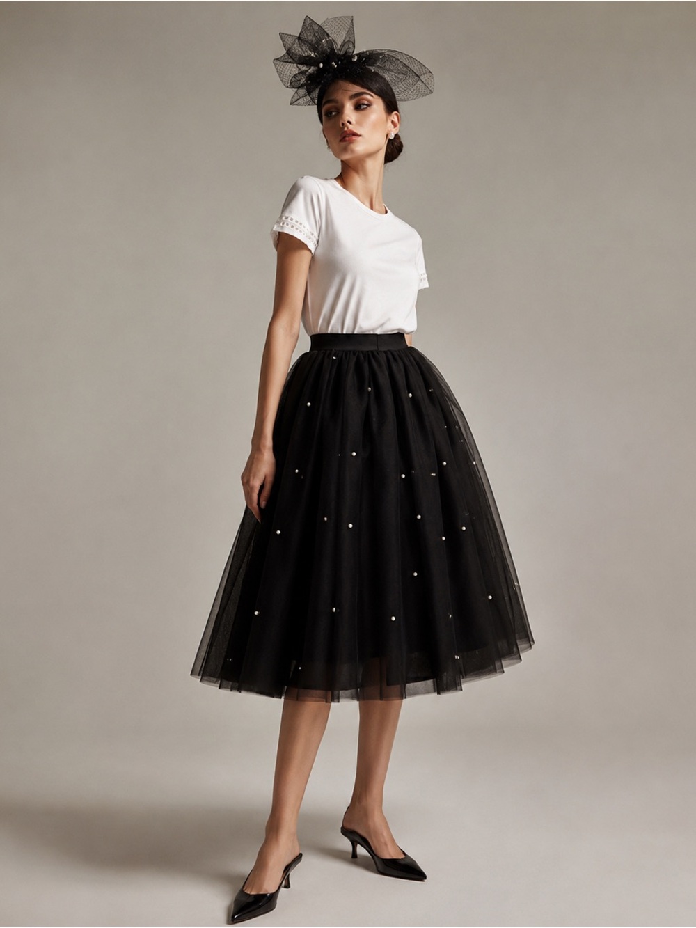 ZARA x HAUTE MONDE Pearl Embellished Complete Look